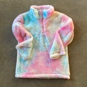 Tie Dye Faux Fur Pull Over